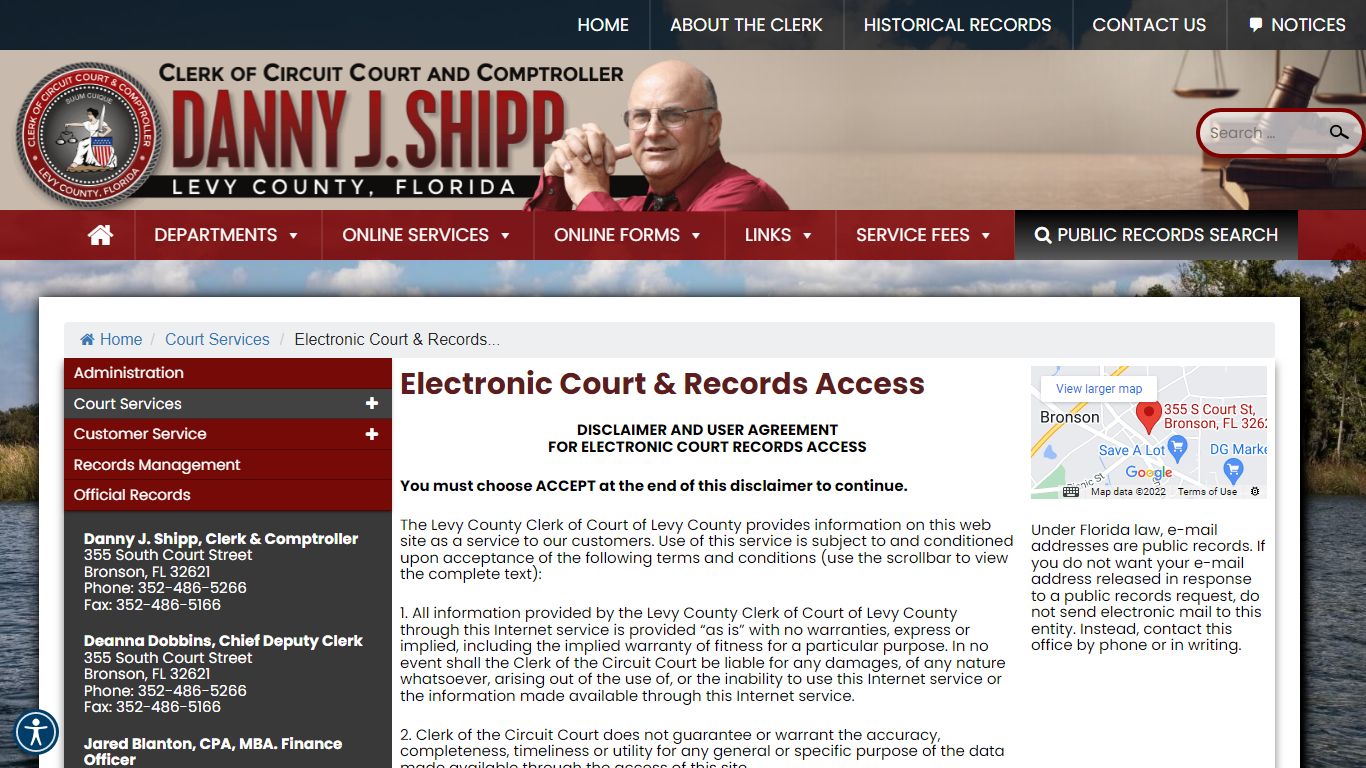 Electronic Court & Records Access – Levy County Clerk of Courts ...